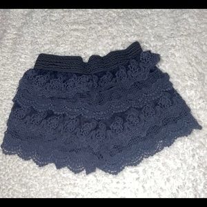 dark blue lacey shorts